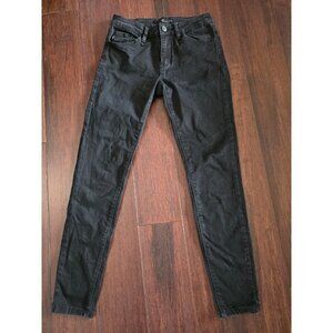 Kancan Mid Rise Skinny Jeans Womens 5/26 Black Stretch Denim EUC